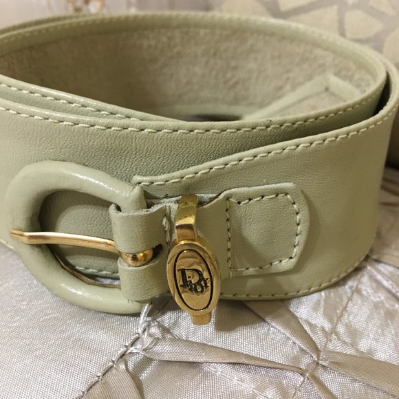 Vintage Dior genuine Leather/suede belt display picture 3